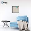 PinPix ArtToFrames 18x18 Custom Cork Bulletin Board Circles Sketch Beige Poster Board Has a Fabric Style Canvas Finish, Framed in Satin Black (PinPix-1925) view 2
