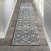 Nourison Home Concerto Blue Beige 2'2" x 10' Area Rug - Easy Clean, Non Shedding, Bed Room, Living Room, Dining Room, Kitchen (10' Runner) view 1