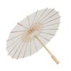Rainproof Paper Umbrella, Pure White Handmade Chinese Oiled Paper Umbrella Parasol for Wedding, Bridesmaids (Diameter 15.6 inch) view 1