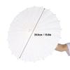 Rainproof Paper Umbrella, Pure White Handmade Chinese Oiled Paper Umbrella Parasol for Wedding, Bridesmaids (Diameter 15.6 inch) view 2
