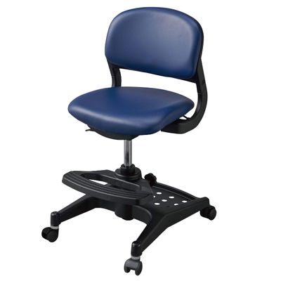 KOIZUMI CDC-875BKNB Study Chair, Navy Blue, Size: W 18.0 x D 20.7 - 21.7 x H 30.1 - 34.4 inches (456 x 525 - 550 x 765 - 875 mm), SH435-545 mm (External Dimensions), Hybrid Chair, Navy