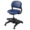 KOIZUMI CDC-875BKNB Study Chair, Navy Blue, Size: W 18.0 x D 20.7 - 21.7 x H 30.1 - 34.4 inches (456 x 525 - 550 x 765 - 875 mm), SH435-545 mm (External Dimensions), Hybrid Chair, Navy view 1