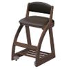 Koizumi Fanitec FDC-059WTDB Study Chair, WT/Medium Brown, Size: W 16.3 x D 19.5 - 21.5 x H 29.5 inches (413 x 495 - 545 x 750 mm), SH440, 470, 500, 530 mm (Outer Dimensions), 4 Step Chair, Medium Brown view 1