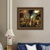 INVIN ART Framed Canvas Art Giclee Print An Allegory of the Old and New Testaments 1530 by Hans Holbein the Younger(Vintage Embossed Gold frame,26"x32") view 2