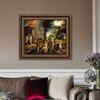 INVIN ART Framed Canvas Art Giclee Print An Allegory of the Old and New Testaments 1530 by Hans Holbein the Younger(Vintage Embossed Gold frame,26"x32") view 3