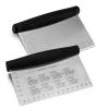 Metal Griddle Scraper Chopper, HaSteeL Stainless Steel Dough Bench Scraper Pastry Cutter with Measuring Marks, Multi-purpose Kitchen Tool for Flat Top Grilling/Baking/Cooking, Dishwasher Safe (2-Pack) view 1