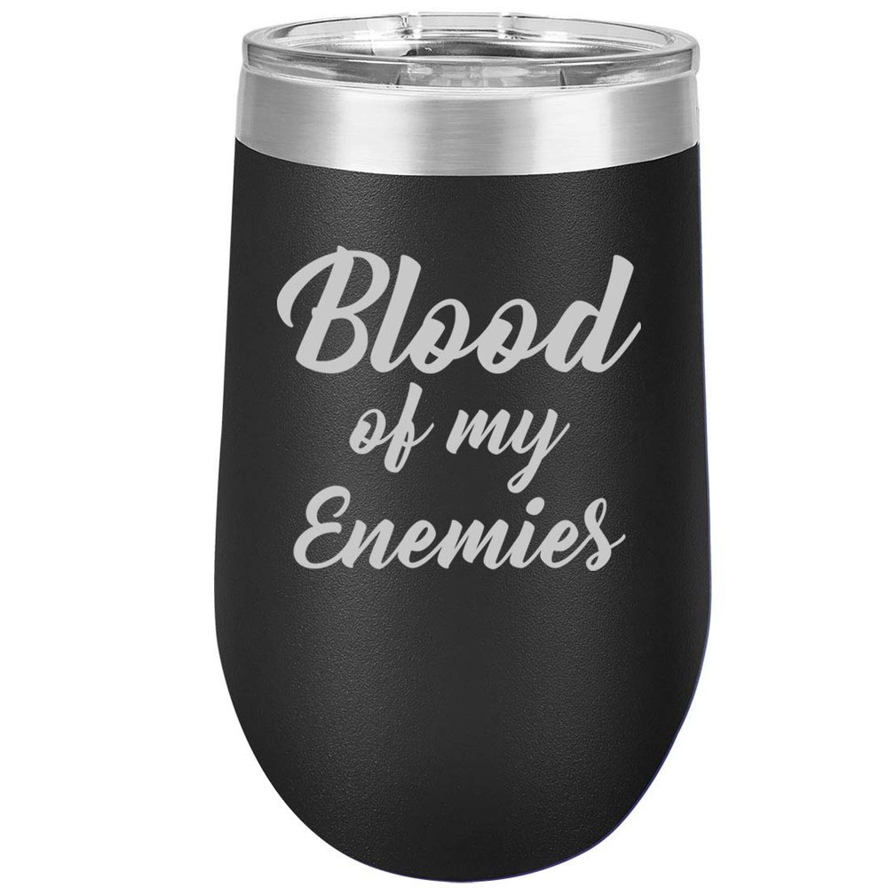 16 oz Double Wall Vacuum Insulated Stainless Steel Stemless Wine Tumbler Glass Coffee Travel Mug With Lid Cowboy Praying Cross Horse (Black)