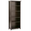 SIMPLIHOME Amherst Bookcase - 70 inch Tall 5-Shelf Solid Wood Bookshelf in Hickory Brown, Transitional Storage for Living Room, Study Room or Office with Adjustable Shelves and Tapered Legs view 1