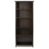 SIMPLIHOME Amherst Bookcase - 70 inch Tall 5-Shelf Solid Wood Bookshelf in Hickory Brown, Transitional Storage for Living Room, Study Room or Office with Adjustable Shelves and Tapered Legs view 4