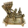 Aakrati Vishnu Laxmi Sitting On Sheshnag - Lord Narayan Rest in Vainkunt Dham Metal Idol 4.5 inch view 2