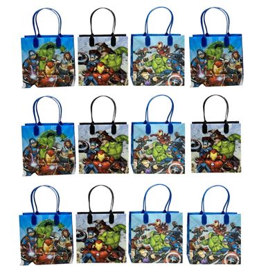 Avengers Premium Quality Party Favor Goodie Small Gift Bags Blue, Red & Black color12pcs