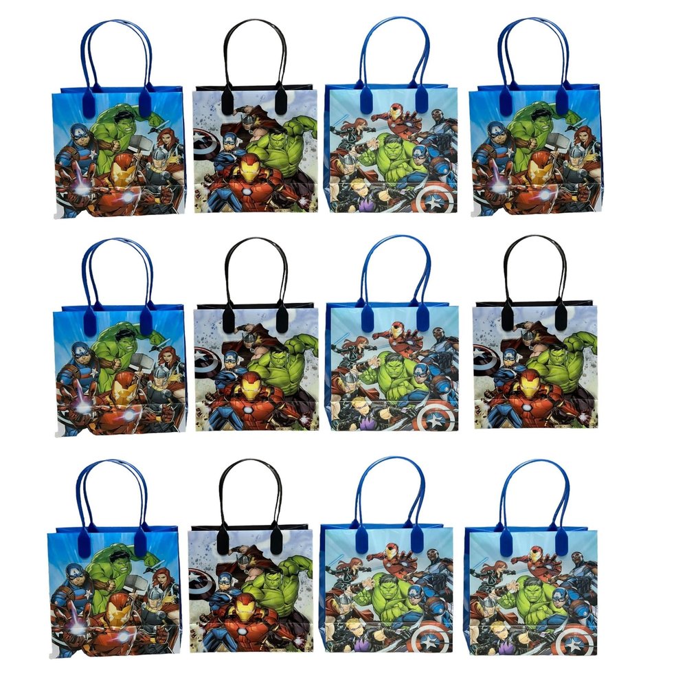 Avengers Premium Quality Party Favor Goodie Small Gift Bags Blue, Red & Black color12pcs