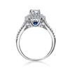Bansriracha 925 Sterling Silver Women's Wedding Ring Sets Victorian Style Blue Side Stones Classic Jewelry for Women (6) view 3
