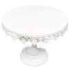 10 Inch Metal Lace Cake Stand Round Cupcake Stands Metal Dessert Display (white) view 1