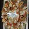 Designer Fall Pumpkins Deco Mesh Front Door Wreath, Thanksgiving Decor, Porch Patio Decoration, Indoor Outdoor, Unique Gift Idea view 1