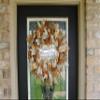 Designer Fall Pumpkins Deco Mesh Front Door Wreath, Thanksgiving Decor, Porch Patio Decoration, Indoor Outdoor, Unique Gift Idea view 3