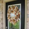 Designer Fall Pumpkins Deco Mesh Front Door Wreath, Thanksgiving Decor, Porch Patio Decoration, Indoor Outdoor, Unique Gift Idea view 4
