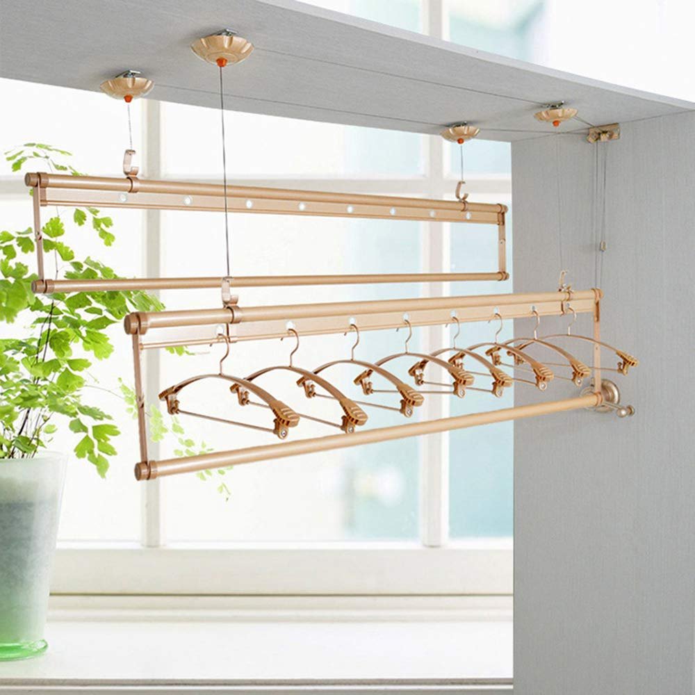 Drying rack Indoor, Balcony Adjustable Clothes Hanger, Lifting Rack
