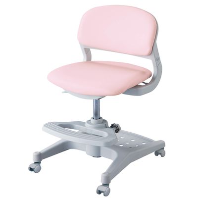 KOIZUMI CDC-871LP Study Chair, Light Pink, Size: W 18.0 x D 20.7 - 21.7 x H 30.1 - 34.4 inches (456 x 525 - 550 x 765 - 875 mm), SH435-545 mm (External Dimensions), Hybrid Chair, Light Pink