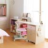 KOIZUMI CDC-871LP Study Chair, Light Pink, Size: W 18.0 x D 20.7 - 21.7 x H 30.1 - 34.4 inches (456 x 525 - 550 x 765 - 875 mm), SH435-545 mm (External Dimensions), Hybrid Chair, Light Pink view 2
