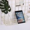 GRIDYMEN Hanging Grid Basket for Wire Wall Panel, Multifunction Wall Storage Display Decorative Basket, Size 15.5"x5.3"x3.9", Gold view 3