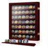ASmileIndeep 7 Rows Military Challenge Coin Holder Display Cabinet Wall Mount with HD Tempered Glass, Holds 100 Coins, Wooden Medal Display Case Shadow Box with Removable Shelves, Mahogany view 1