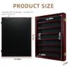 ASmileIndeep 7 Rows Military Challenge Coin Holder Display Cabinet Wall Mount with HD Tempered Glass, Holds 100 Coins, Wooden Medal Display Case Shadow Box with Removable Shelves, Mahogany view 3