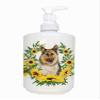 Caroline's Treasures CK2846SOAP German Shepherd in Sunflowers Ceramic Soap Dispenser Hand Soap Dispenser Pump Bottles for Bathroom Kitchen, Empty Refillable Liquid Soap Container view 1