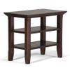 SIMPLIHOME Acadian Narrow Side Table - 14 inch Wide Solid Wood Rectangular End Table with 2 Open Shelves in Brunette Brown, Transitional Lamp Stand or Nightstand for Living Room or Bedroom view 1