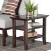 SIMPLIHOME Acadian Narrow Side Table - 14 inch Wide Solid Wood Rectangular End Table with 2 Open Shelves in Brunette Brown, Transitional Lamp Stand or Nightstand for Living Room or Bedroom view 2