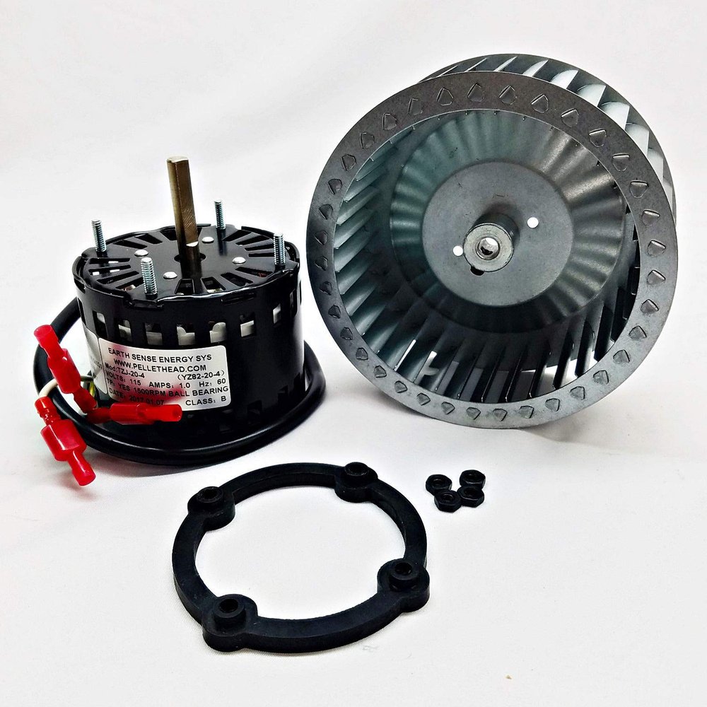 fireplace repl parts (New Part Harman Pellet Stove Convection Distribution Fan Motor + Impeller PH-1500CWFM-KIT/firs for Many Models, Check in Description + (one Free Author's Book)
