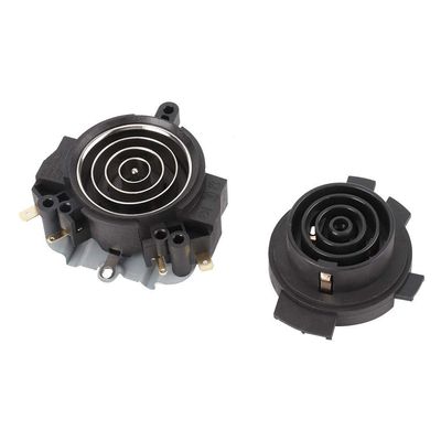 Electric Kettle Thermostat Switch and Base, Black ABS Material, 2.6x2.8x1.2 Inch Main Size, Temperature Control Replacement Part