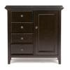 SIMPLIHOME Amherst 37-inch Wide Solid Wood Transitional-Style Storage Cabinet in Hickory Brown, Cabinet with 4 Drawers and Adjustable Shelves for Living Room or Entryway view 4