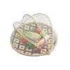 Food Serving Tent Basket - BESTCHANCEUS Hand-Woven Bamboo-Serving-Basket Dustproof-Bug-Proof Mosquitoesor Vegetable Fruits Food Meals Black Round Dia.30cm view 1