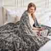 GONAAP Fuzzy Faux Fur Throw Blanket Frosty Black Super Soft Cozy Plush Fuzzy Shaggy Blanket for Couch Sofa Bed (Frosty Black, Throw(50"x60")) view 4