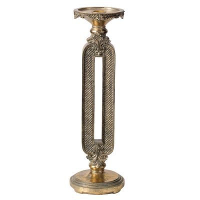 A&B Home 4.5" Classic Vintage, Candle Holder - Weathered Gold