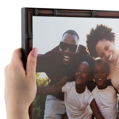 ArtToFrames 12x34 Inch Brown Picture Frame, This 0.75 Inch Custom Poster Frame is .75" - Walnut Bamboo - Comes with Economy Acrylic and Corrugated Backing (2WOMD8575-12x34)