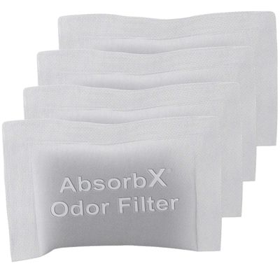 iTouchless Official AbsorbX Odor Filter Refills 4-Pack |Odorless Trash Cans