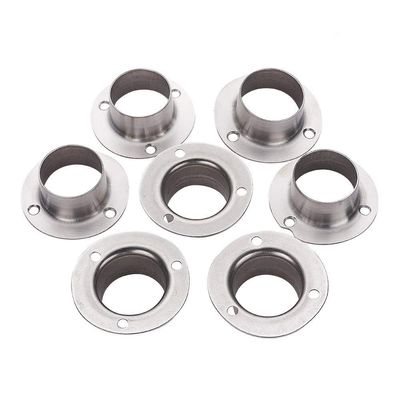 MroMax 304 Stainless Steel Wardrobe Pipe Bracket, 1.28Inch Dia, Wall Mount Hanging Rail Rod Support Socket 8Pcs