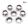 MroMax 304 Stainless Steel Wardrobe Pipe Bracket, 1.28Inch Dia, Wall Mount Hanging Rail Rod Support Socket 8Pcs view 3