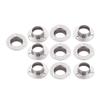 MroMax 304 Stainless Steel Wardrobe Pipe Bracket, 1Inch Dia, Wall Mount Hanging Rail Rod Support Socket 10Pcs view 1