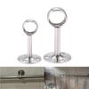 MroMax Wardrobe Pipe Bracket, 1.26Inch Dia, Ceiling Mounted Rail Rod Support Socket Silver Tone 4Pcs view 4