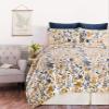 C&F Home Natural Home Twin Cotton Quilt Set All-Season Oversized Reversible Yellow Gold Floral Leaves Bedspread Bedding 2 Piece with Sham Twin 2 Piece Set Grey view 3