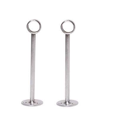 MroMax Wardrobe Pipe Bracket, 0.75Inch Dia, Ceiling Mounted Rail Rod Support Socket Silver Tone 2Pcs