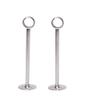 MroMax Wardrobe Pipe Bracket, 0.75Inch Dia, Ceiling Mounted Rail Rod Support Socket Silver Tone 2Pcs view 1