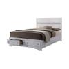24/7 Shop at Home Prasley Contemporary Storage Wood Queen Bed, No Box Spring Required, White view 1