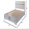 24/7 Shop at Home Prasley Contemporary Storage Wood Queen Bed, No Box Spring Required, White view 3