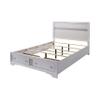 24/7 Shop at Home Prasley Contemporary Storage Wood Queen Bed, No Box Spring Required, White view 4