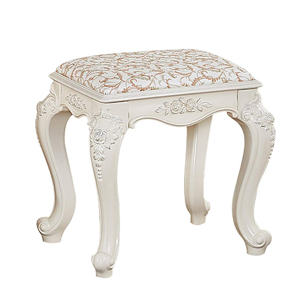 Comfortable Chair European Vanity Stool,Baroque Piano Chair with Plastic Steel Legs,High Resilience Sponge Upholstered Makeup Seat,for Dressing Room/Makeup room/Living Room/Bedroom/Restaurant Leisur