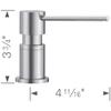 BLANCO, Stainless 402299 LATO Kitchen Soap Dispenser, 10 oz view 4